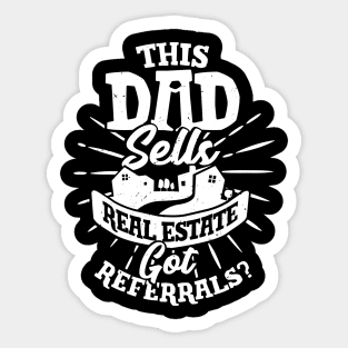 Real Estate Agent Dad Realtor Father Gift Sticker